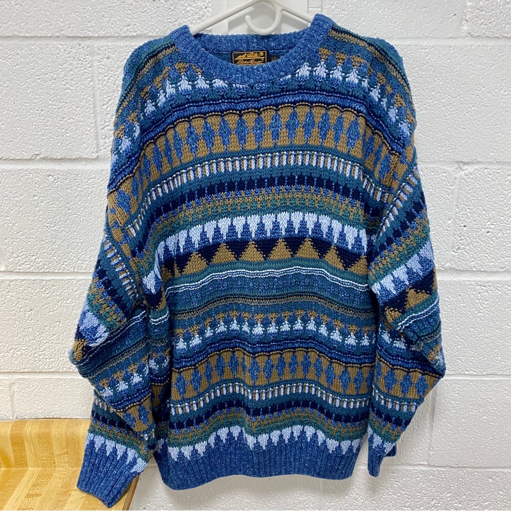 Eddie Bauer Knit pattern Large sweater
